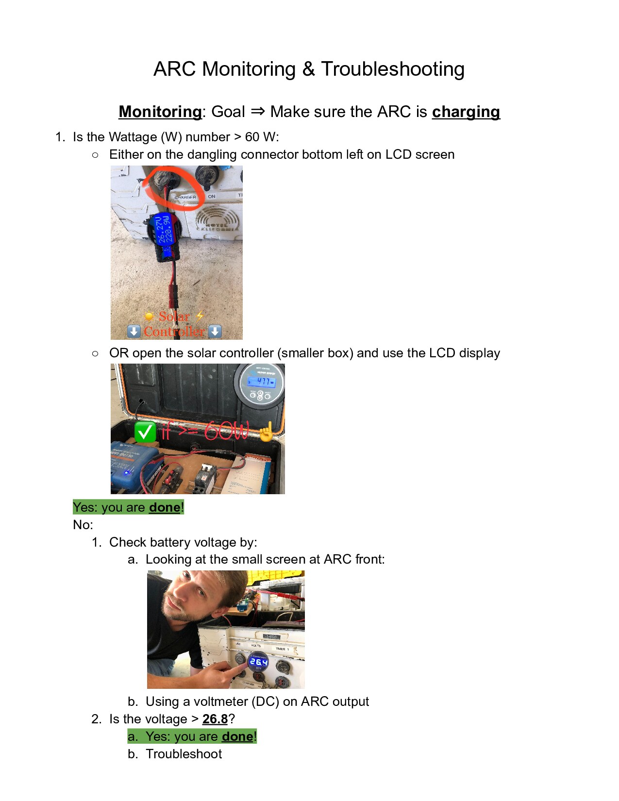 ARC Monitoring and Babysitting Guide